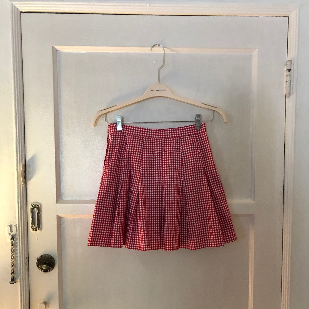 Brandy Melville Gingham Cheerleader Skirt